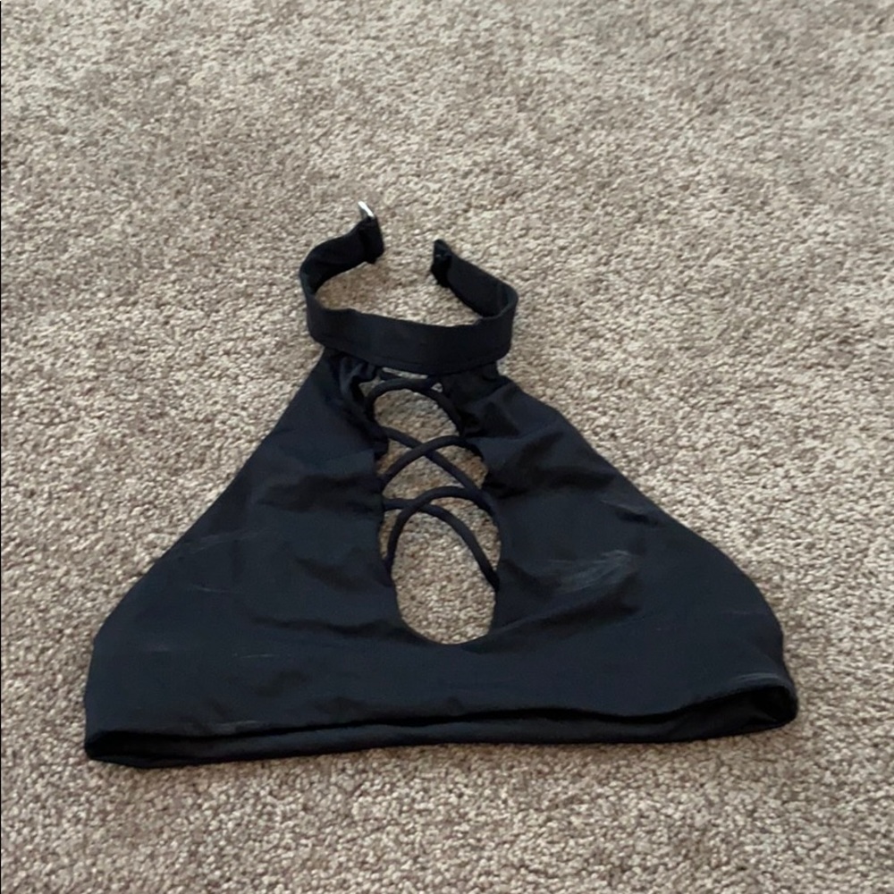 Black bathing suit top